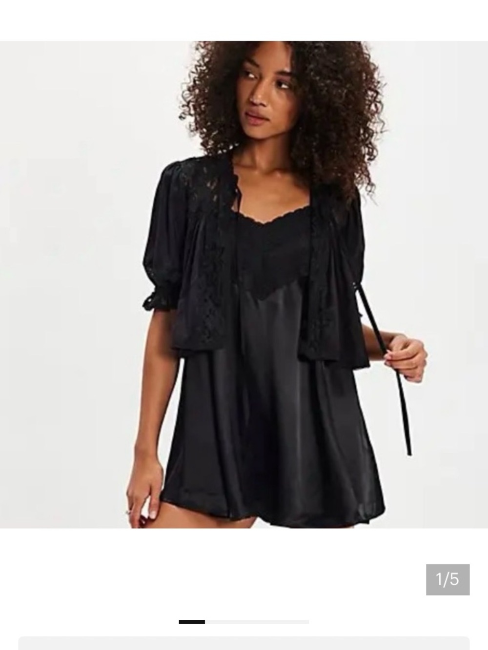 Free People Lenna Set. NWT. Black